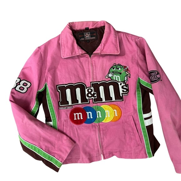JH Design M&M's Racing Jacket Kids Large Pink Good NASCAR Nextel Cup Series - Picture 5 of 12